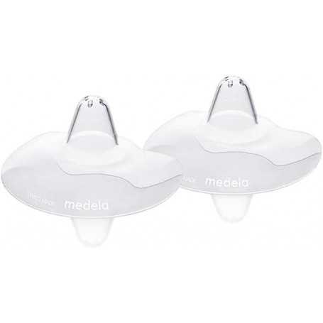 Brusthütchen Medela Contact - BPA-free - En silicone ultra-fin et doux - 16 mm, petit - 2 inclus avec étui(Reconditionné)