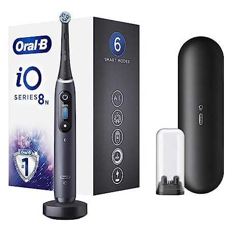 Brosse à dents électrique Oral-B iO 8n Go avec nettoyage professionnel et intelligence artificielle(Reconditionné)