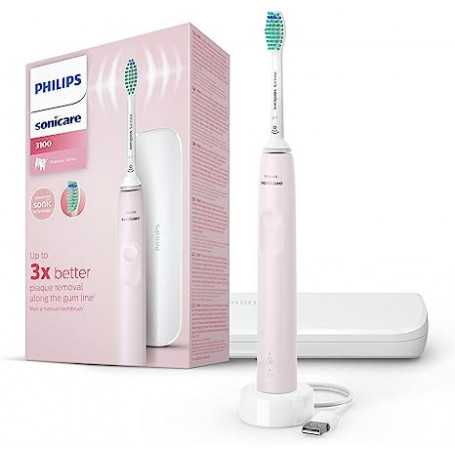 Brosse à dents électrique Philips Sonicare Série 3100 Rose pastel (HX3673/11)(Reconditionné)