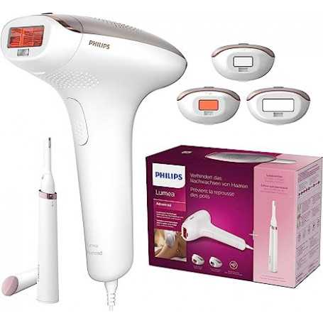 Philips Lumea Advanced IPL - Épilateur à lumière pulsée avec 3 embouts et tondeuse de précision(Reconditionné)