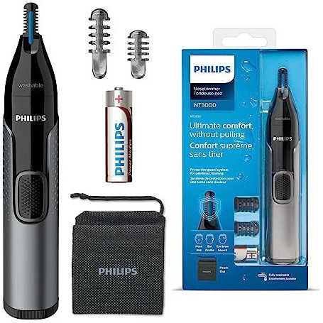 Tondeuse nez Philips série 3000 PrecisionTrim (NT3650/16)(Reconditionné)