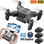 Mini Professional Drone with 4K Camera Portable RTF Foldable RC Quadcopter with 4 Batteries