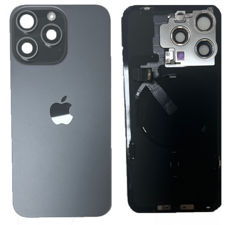 Rear Cover Glass iPhone 15 Pro Titanium Black (Original Disassembled) - Grade A